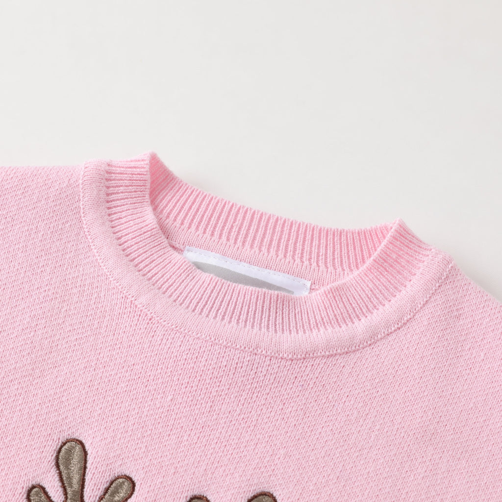 Pink Reindeer Sweater - Lil Cactus