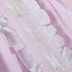 Pink Seersucker Easter Bunny Ruffle Dress - Lil Cactus