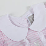 Pink Seersucker Easter Bunny Ruffle Dress - Lil Cactus