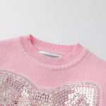 Pink Sparkly Bow Sweater - Lil Cactus