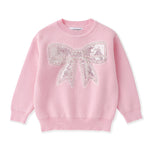 Pink Sparkly Bow Sweater - Lil Cactus