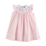 Pink Strawberry Vine Smocked Bishop Dress - Lil Cactus