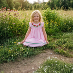 Pink Stripe Smocked Watermelon Dress - Lil Cactus