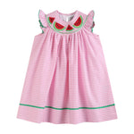Pink Stripe Smocked Watermelon Dress - Lil Cactus