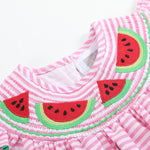 Pink Stripe Smocked Watermelon Dress - Lil Cactus