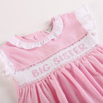 Pink Striped Big Sister Smocked Dress - Lil Cactus
