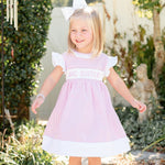Pink Striped Big Sister Smocked Dress - Lil Cactus