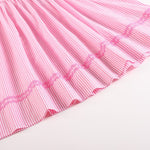 Pink Striped Flamingo Smocked Bishop Dress - Lil Cactus