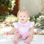 Pink Striped Lil Sister Smocked Romper - Lil Cactus