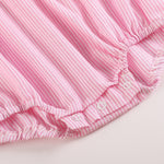 Pink Striped Lil Sister Smocked Romper - Lil Cactus