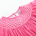 Pink & White Smocked Bubble Romper - Lil Cactus