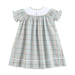 Pinkmas Plaid Christmas Smocked Bishop Dress - Lil Cactus