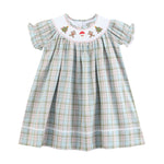 Pinkmas Plaid Christmas Smocked Bishop Dress - Lil Cactus