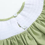 Pistachio Green Mallard Duck Smocked Bishop Dress - Lil Cactus