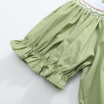 Pistachio Green Mallard Duck Smocked Bishop Dress - Lil Cactus