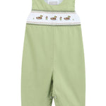 Pistachio Green Mallard Duck Smocked Longalls - Lil Cactus
