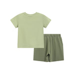 Pistachio Green Mallard Duck Smocked Shirt and Shorts Set - Lil Cactus