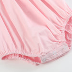 Pretty Pink Easter Bunny Smocked Flutter Romper - Lil Cactus