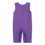 Purple and Gold Football Smocked Overalls - Lil Cactus