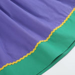 Purple and Green Mardi Gras Smocked Bishop Dress - Lil Cactus
