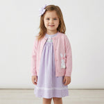 Purple Easter Bunny Bundle - Dress, Sweater and Hair Bow - Lil Cactus