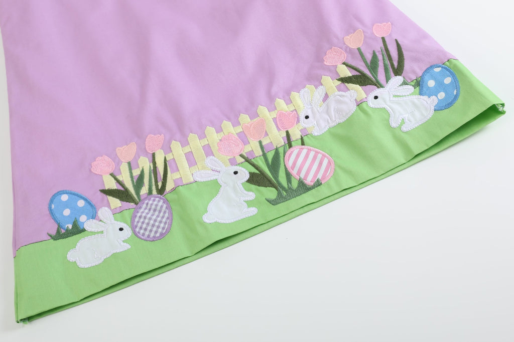 Purple Easter Bunny Garden Dress - Lil Cactus