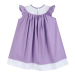 Purple Easter Bunny Smocked Bishop Dress - Lil Cactus