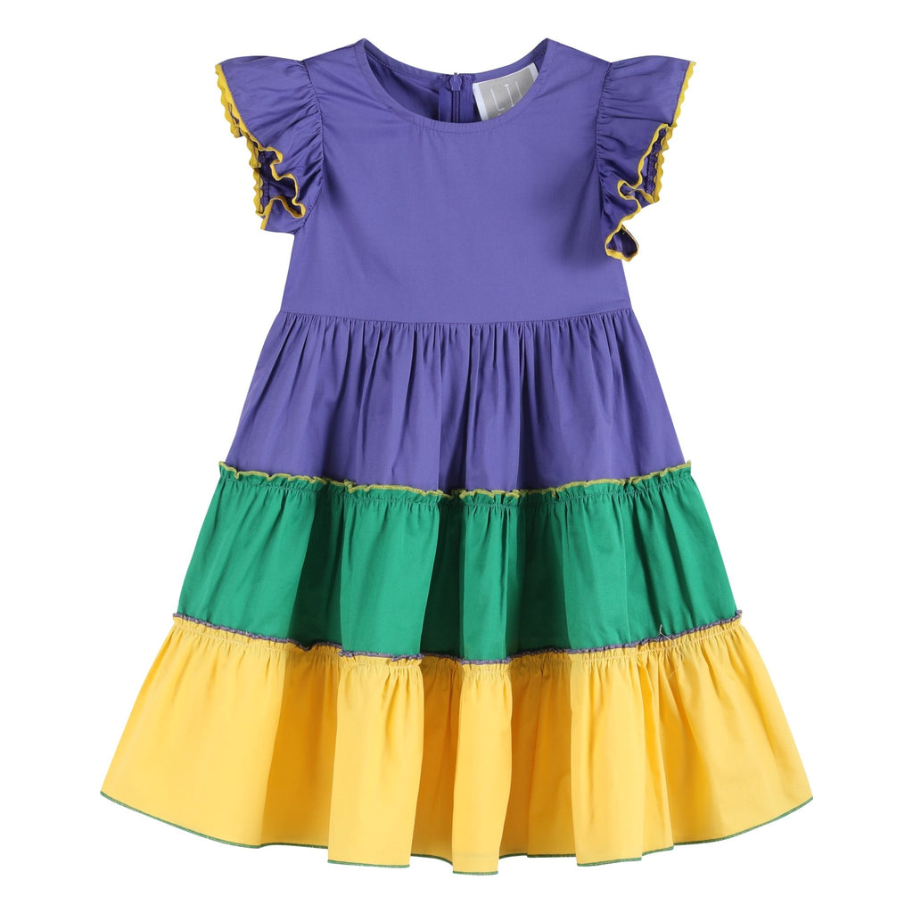 Purple, Green and Gold Mardi Gras Dress - Lil Cactus