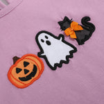 Purple Halloween Ruffle Top and Gray Skort Set - Lil Cactus