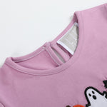 Purple Halloween Ruffle Top and Gray Skort Set - Lil Cactus