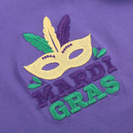 Purple Mardi Gras Applique Ruffle Shirt - Lil Cactus