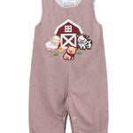 Red and Cream Gingham Farm Longalls - Lil Cactus