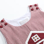 Red and Cream Gingham Farm Longalls - Lil Cactus