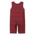 Red and Green Christmas Plaid Smocked Longalls - Lil Cactus