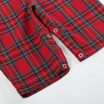 Red and Green Christmas Plaid Smocked Longalls - Lil Cactus