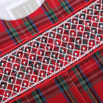 Red and Green Christmas Plaid Smocked Longalls - Lil Cactus