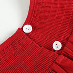 Red and White Santa Smocked Bishop Dress - Lil Cactus