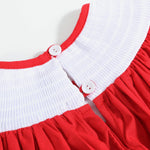 Red Christmas Bows Smocked Bishop Dress - Lil Cactus