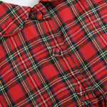 Red Christmas Plaid Santa Sleigh Smocked Dress - Lil Cactus