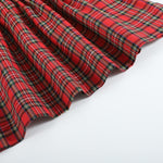 Red Christmas Plaid Santa Sleigh Smocked Dress - Lil Cactus