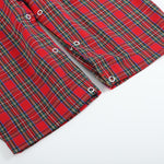 Red Christmas Plaid Santa Yoke Overalls - Lil Cactus