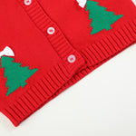 Red Christmas Tree Knit Cardigan - Lil Cactus