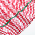 Red Gingham Apple Smocked Bishop Dress - Lil Cactus