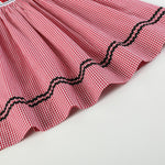 Red Gingham Barn Animals Smocked Bishop Dress - Lil Cactus