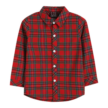 Red & Green Tartan Button - Up - Lil Cactus