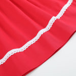 Red Heart and Lace Smocked Bishop Dress - Lil Cactus