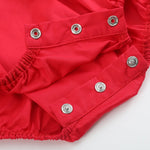 Red Heart and Lace Smocked Romper - Lil Cactus