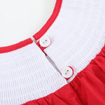 Red Heart and Lace Smocked Romper - Lil Cactus