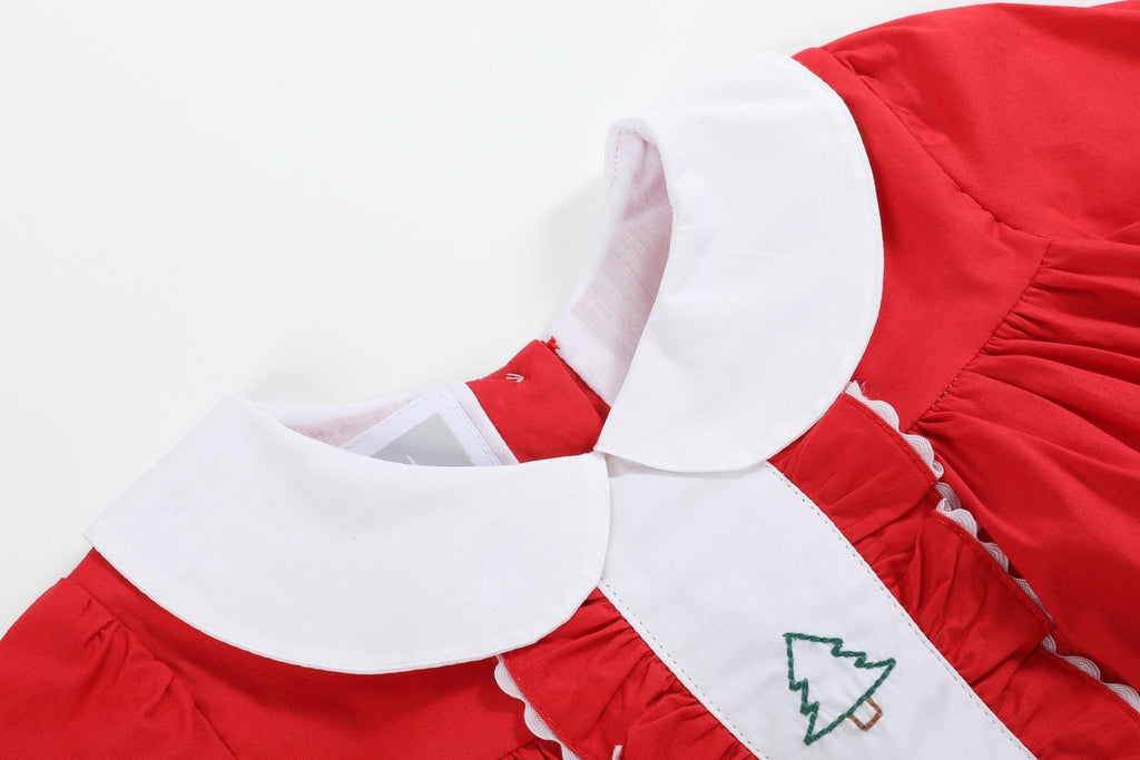 Red Ruffle Christmas Tree Dress - Lil Cactus