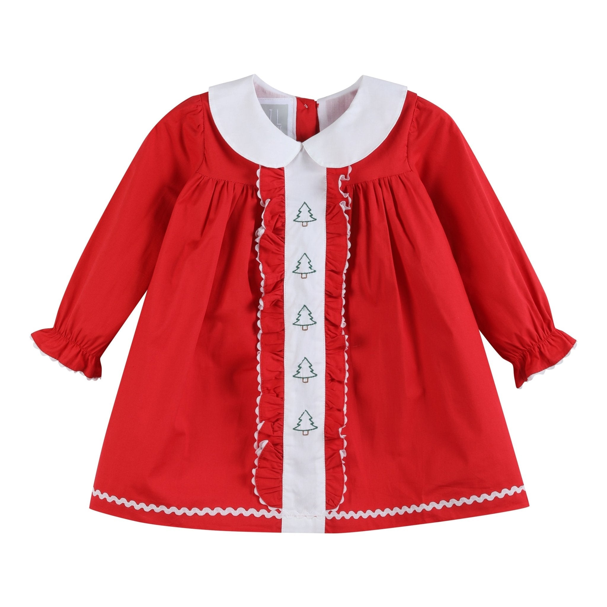 Red Ruffle Christmas Tree Dress, 18-24M / Red Red Ruffle Christmas Tree Dress, 18-24M / Red
